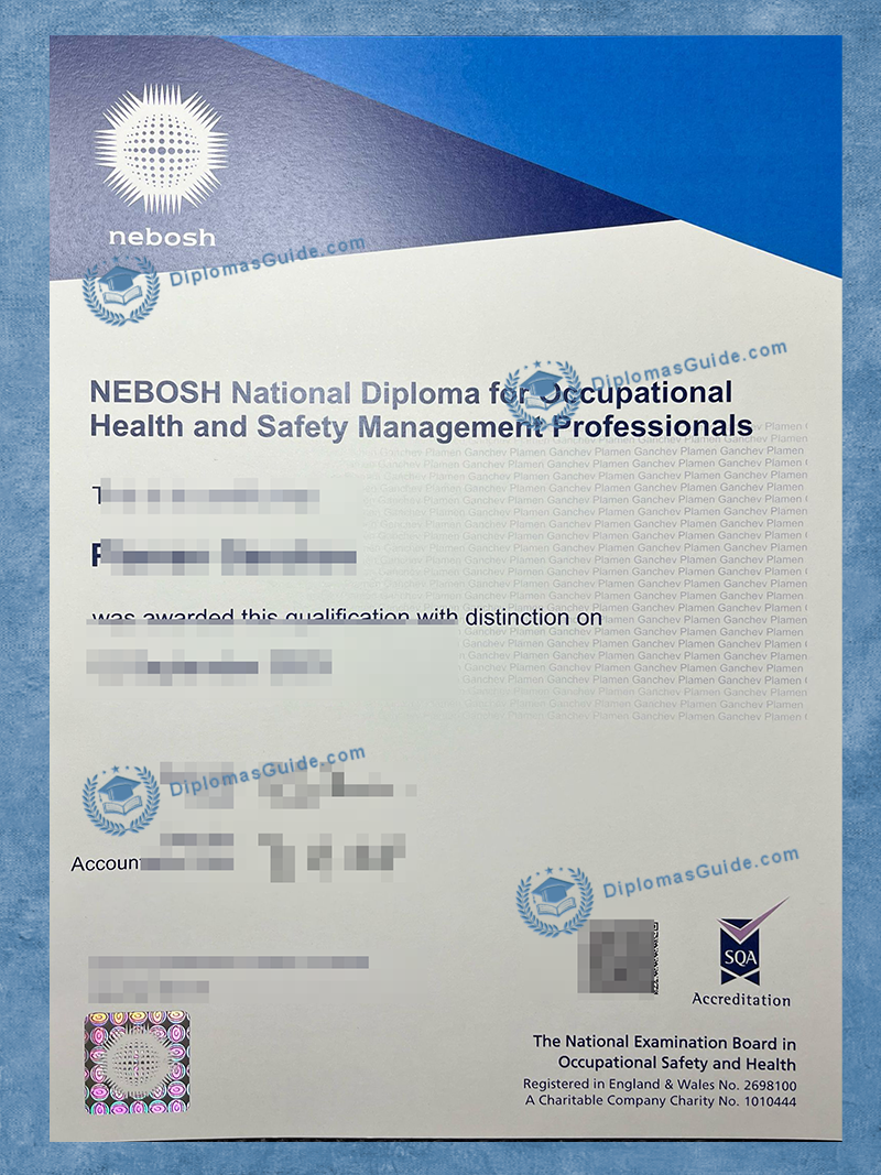 NEBOSH National Diploma 职业健康与安全管理专业人员 国家文凭