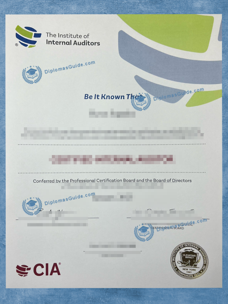 国际注册内部审计师Certified Internal Auditor-CIA Certificate