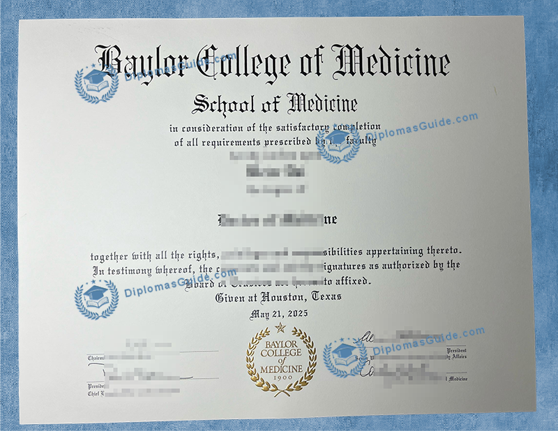 贝勒医学院学位 Baylor College of Medicine Degree