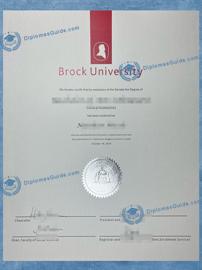 布鲁克大学文凭 Brock University Degree, 布鲁克大学文凭 Brock University Diploma