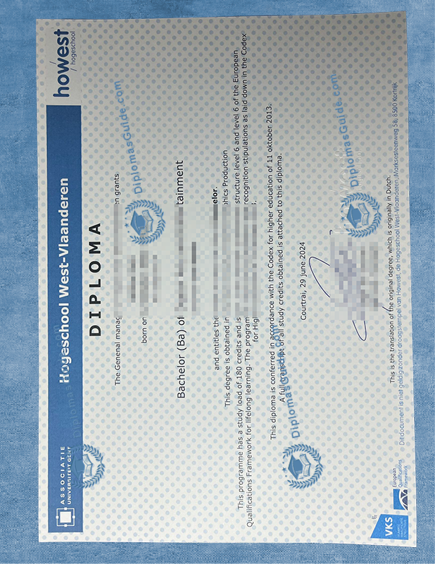 西佛兰德高等专业学院文凭, Hogeschool West Vlaanderen Diploma