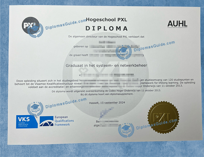 PXL应用科学与艺术大学文凭 hogeschool pxl Diploma
