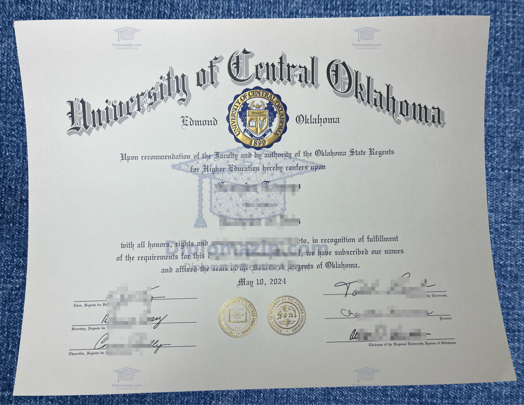 University of Central Oklahoma Diploma UCO Degree