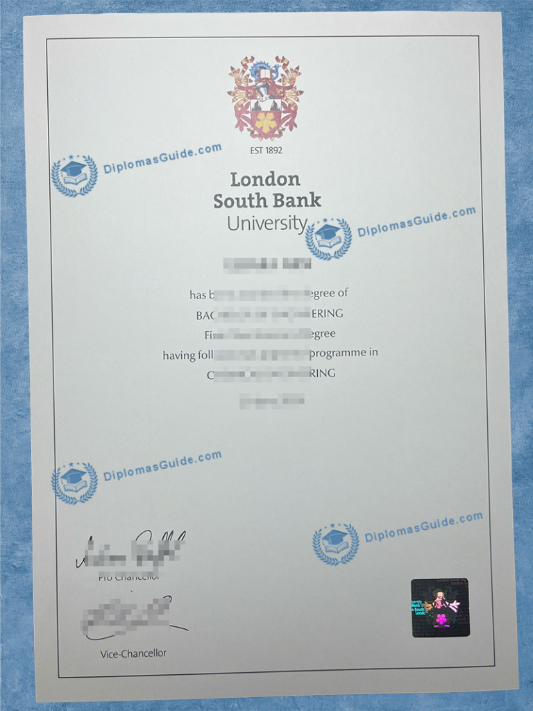 伦敦南岸大学文凭 London South Bank University Diploma LSBU Degree
