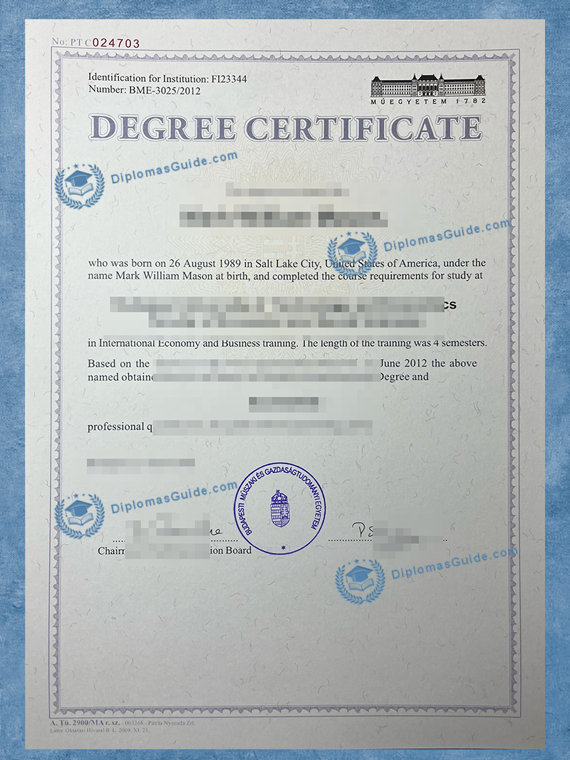 匈牙利布达佩斯技术与经济大学文凭TU Budapest-BME Degree 匈牙利布达佩斯技术与经济大学文凭TU Budapest-BME Degree