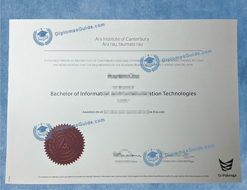 坎特伯雷理工学院学位 Ara Institute of Canterbury Degree