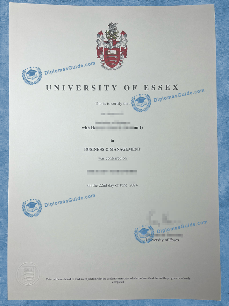 埃塞克斯大学文凭 University of Essex Degree, 埃塞克斯大学文凭 University of Essex Diploma