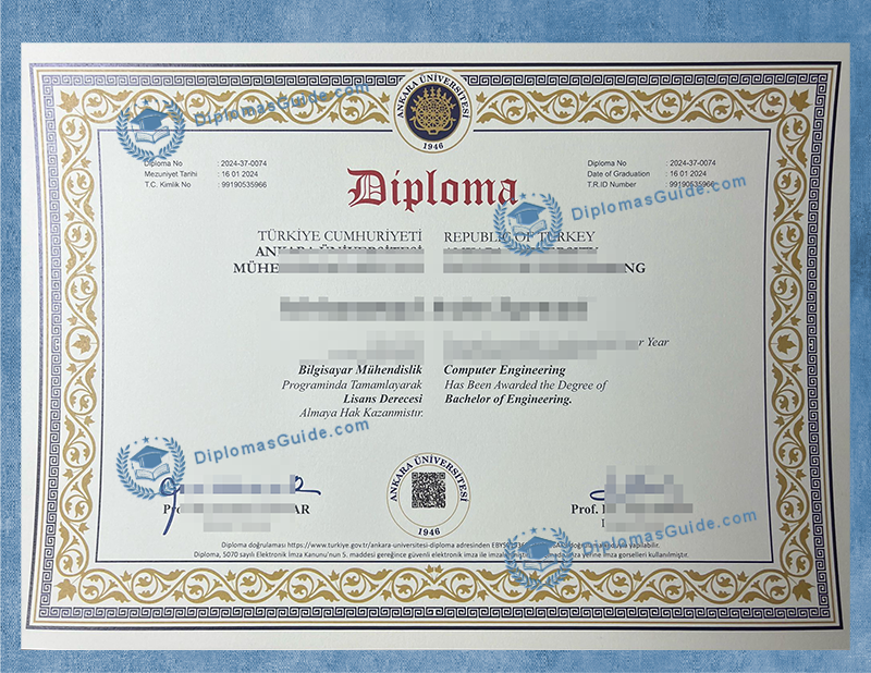安卡拉大学文凭 Ankara University Degree, 安卡拉大学文凭 Ankara University Diploma