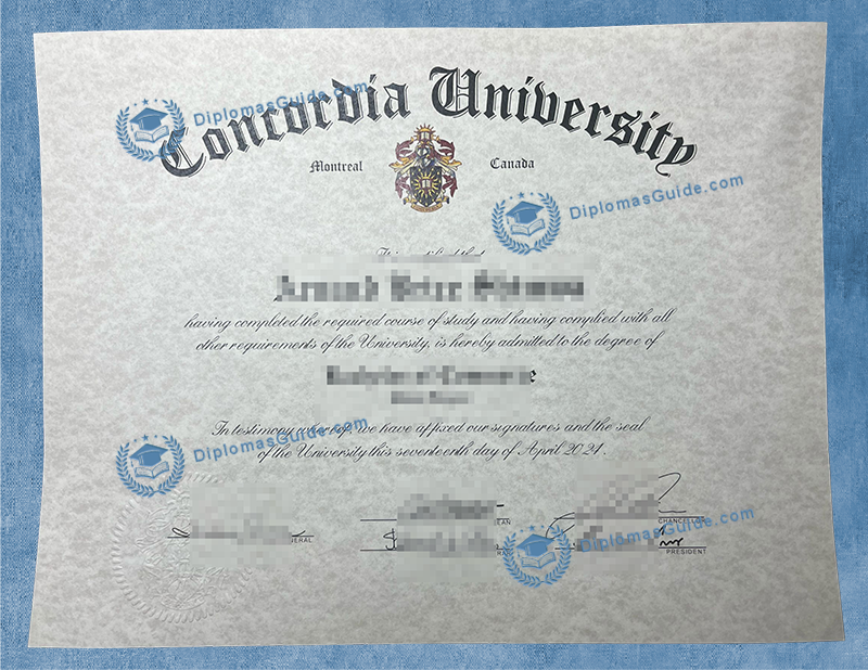 康考迪亚大学文凭 Concordia University Diploma