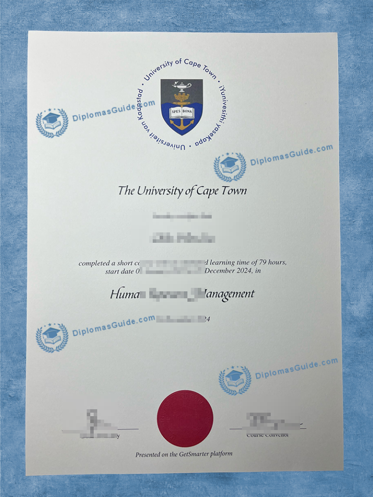 开普敦大学文凭 , UCT Degree, UCT Diploma