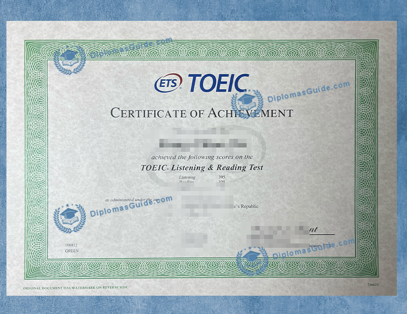 快速获得托业成就证书 TOEIC Certificate 快速获得托业成就证书 TOEIC Certificate