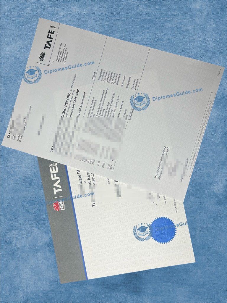 新南威尔士州技术与继续教育学院证书 TAFE NSW Certificate