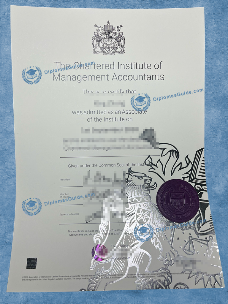 特许管理会计师协会证书,  CIMA Certificate