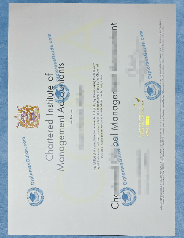特许管理会计师协会证书 Chartered Institute of Management Accountants-CGMA Certificate