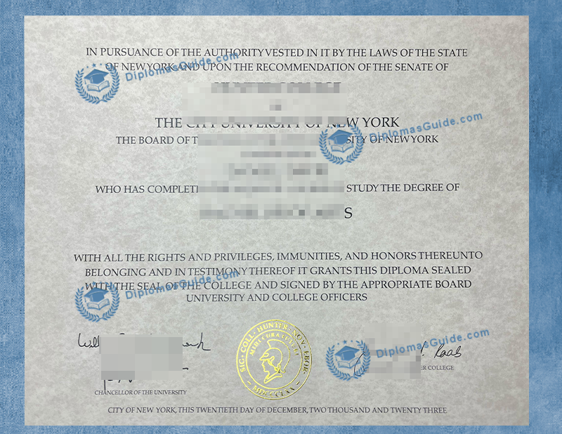 纽约城市大学亨特学院文凭 Hunter College Degree