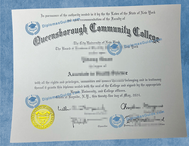 纽约市立皇后区社区学院文凭 ,  QCC Diploma , QCC Degree