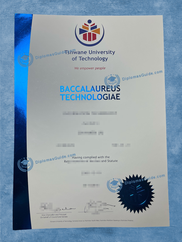 茨瓦尼科技大学文凭 , Tshwane University of Technology Diploma