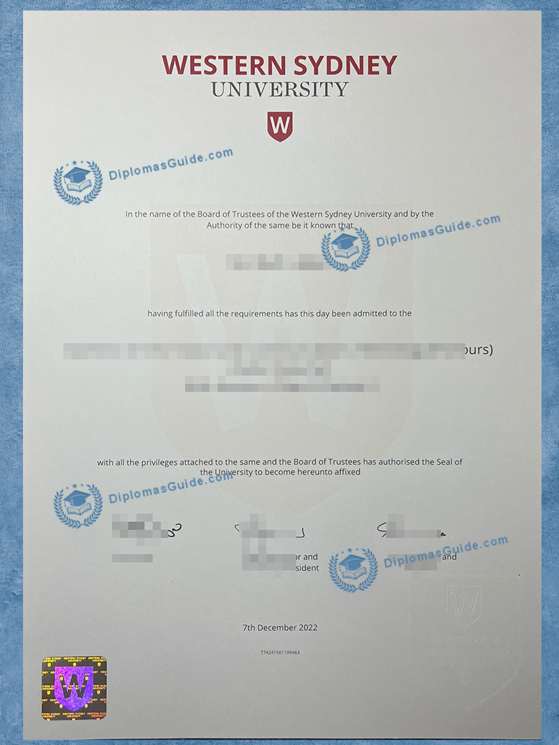 西悉尼大学文凭 Western Sydney University-WSU Degree