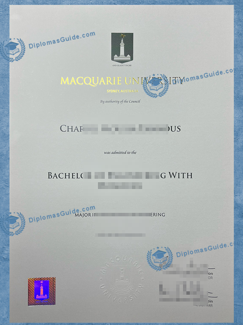麦考瑞大学文凭 Macquarie University Degree, 麦考瑞大学文凭 Macquarie University Diploma