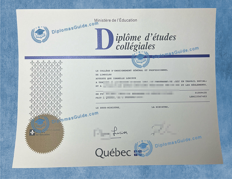 中等教育文凭 Diplôme D'études Collégiales